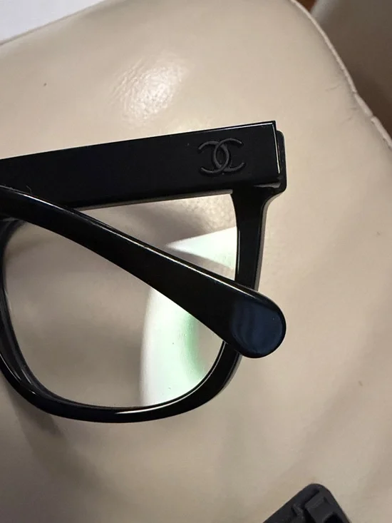 Authentic CHANEL Black Eyewear with Logo Case and Box, #3392 - Picture 6 of 9